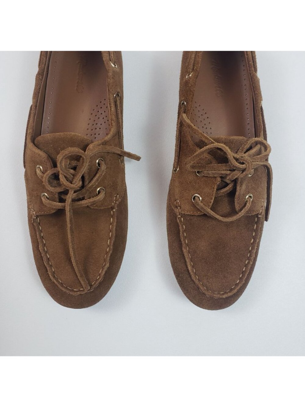 Madewell The Jamie Boat Shoe Women’s 9M Dried Acorn Suede NWOB Extra Laces - Picture 9 of 16